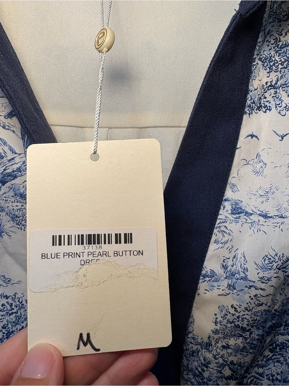 Entro Women’s EMMA TOILE DRESS - NAVY BLUE Size Medium NWT - Picture 9 of 16